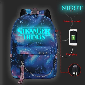 

Luminous Women Backpack Pretty Style Backpacks Girl School Bags Canvas Bagpack Travel Bag Female Stranger Things Mochila Satchel