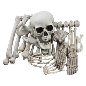 

28 Pieces Skeleton and Skull for Halloween Decor or Spooky Graveyard Ground Decoration