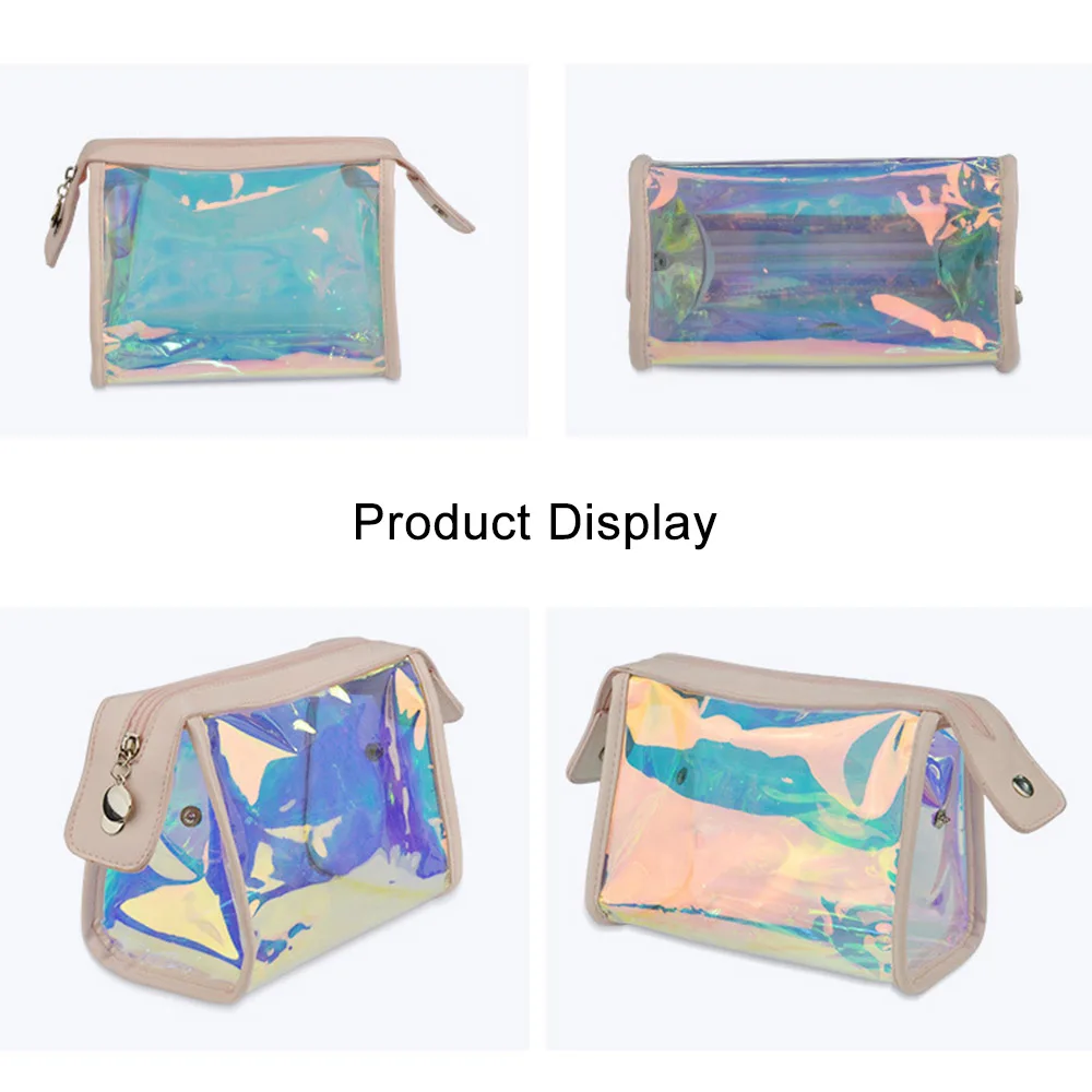 Transparent TPU Cosmetic Bag Large Capacity Women Travel Waterproof Storage Bag Makeup Pouch Portable Toiletry Organizer