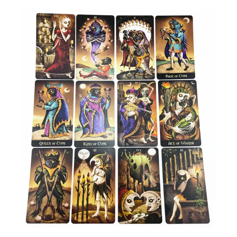 Полный английский Deviant Moon Tarot 78 карт Deck Oracle семейные вечерние настольные игры