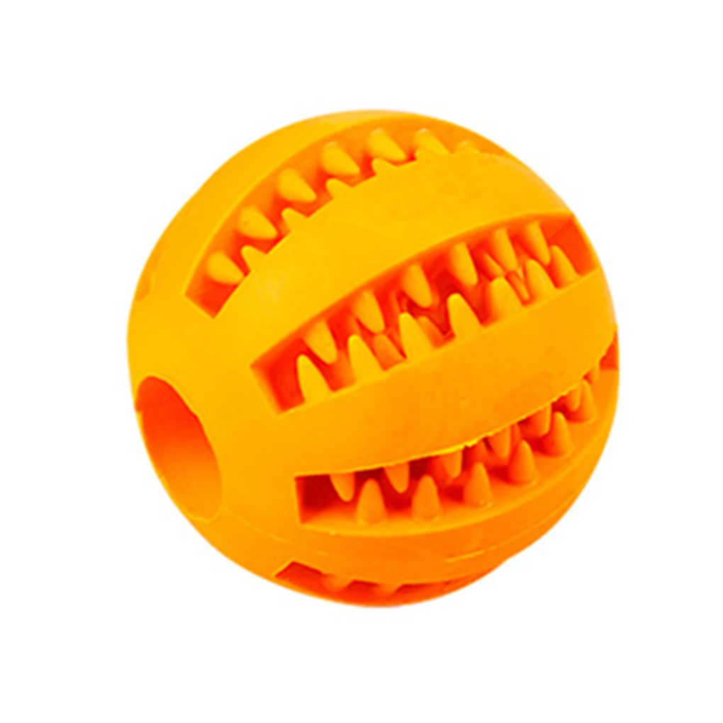Игрушки для домашних животных Экстра-жесткий резиновый мяч Забавный интерактивный эластичный шарик собака жевательные игрушки для чистки зубов мяч - Цвет: NO.4