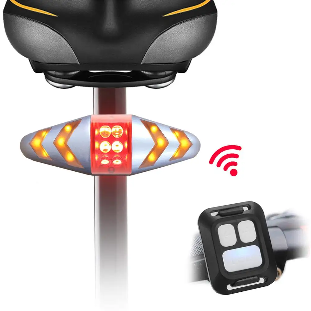 Bike Light Bicycle Turn Signal Light Wireless Remote Control Bike Taillight Cycling Flashlight Bike Headlights for Bicycle