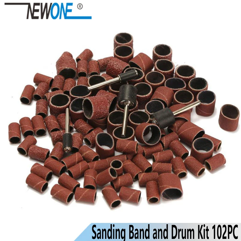 Sanding Band And Drum Kit 102pc Mini Drill Rotary Abrasive Tool