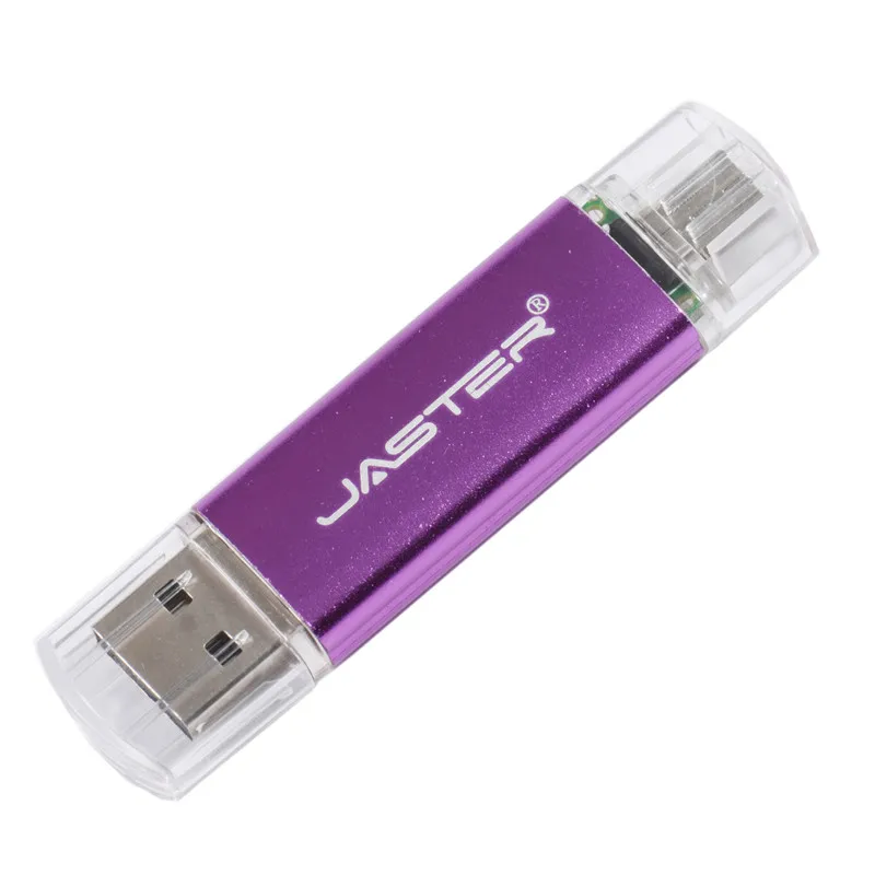 JASTER OTG Usb флеш-накопители 4 ГБ 8 ГБ 16 ГБ 32 ГБ 64 Гб металлический чехол флешки двойной флеш-накопитель для смартфонов Система android - Цвет: D