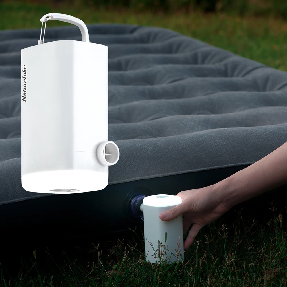 

Naturehike Power Bank Inflator LED Light Lamp 3 in 1 Mini Air Pump Lighting USB Charging Inflator Air Compressor Mini Tyre Pump