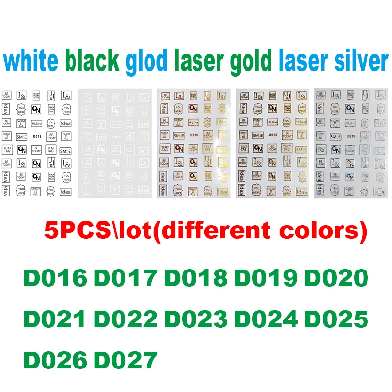 20 штук \ Лот 5 colorsBrand логотип ногти Стикеры модные 3D Маникюр Nail Art декоративные