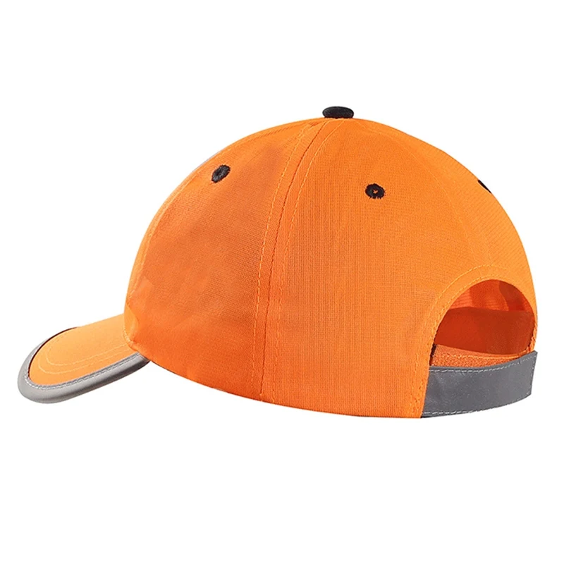 Мужская кепка для улицы Светоотражающая бейсбольная шляпа со структурой сигнального оранжевого цвета Влагоотводящая структурная шапка
