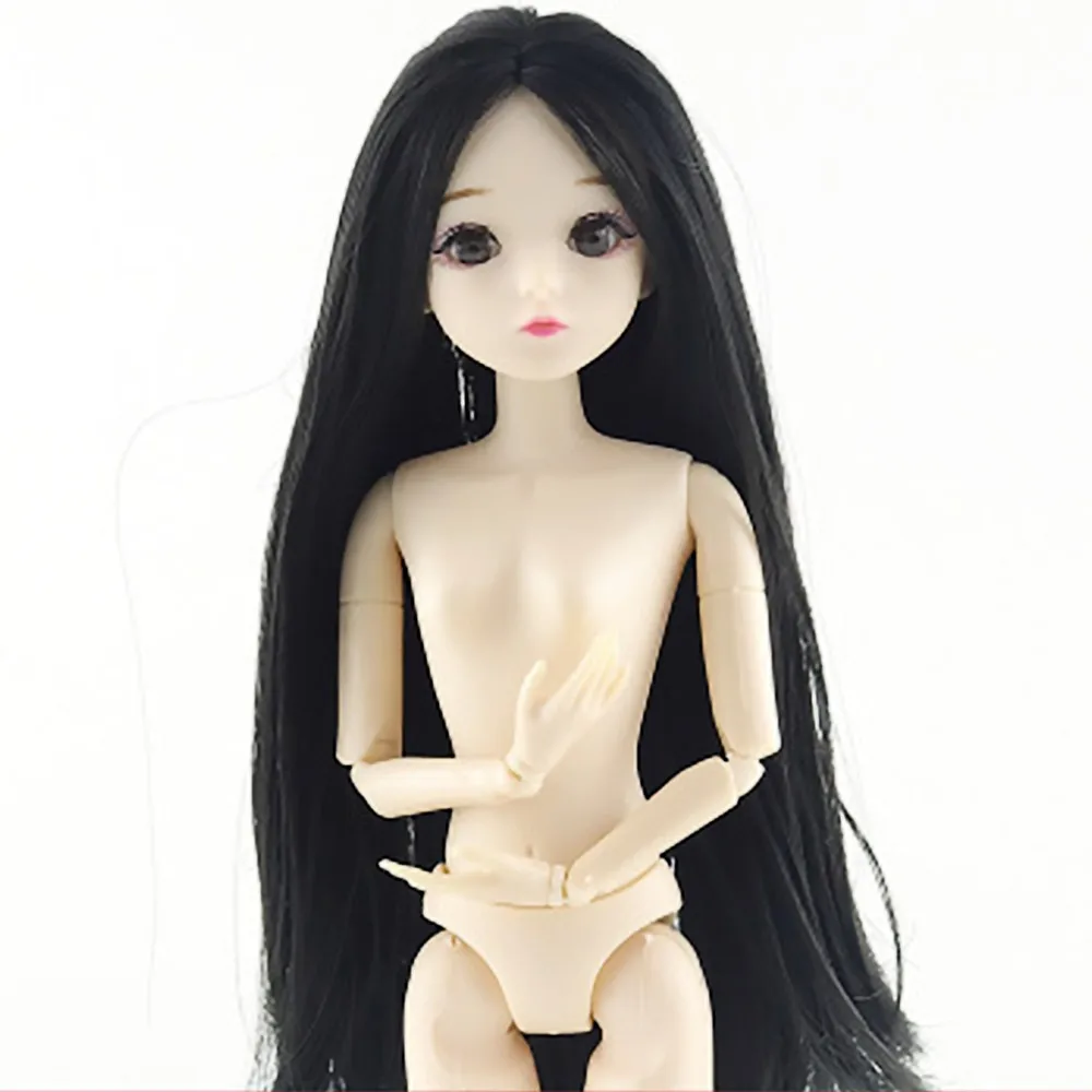 BJD кукла, 20 шаровых шарниров, 4D глаза, BJD, пластиковая кукла, 30 см, куклы для девочек, игрушки, длинный парик, волосы, женская обнаженная кукла