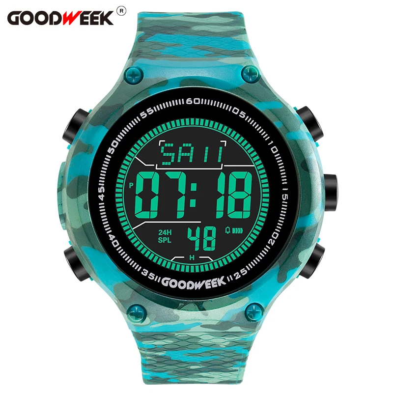 GOODWEEK Sport Watch Men Waterproof Silicone Military Digital Watch Led Analog Army Electronics Wrist Watches Reloj Hombre