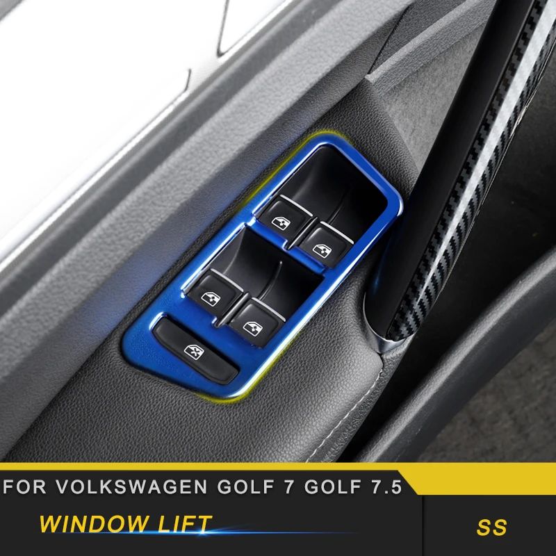 Для Volkswagen Golf 7 Golf 7,5, автомобильный стиль, дверь, ворота, окно, кнопка подъема, переключатель, панель, крышка, наклейка, аксессуары для интерьера