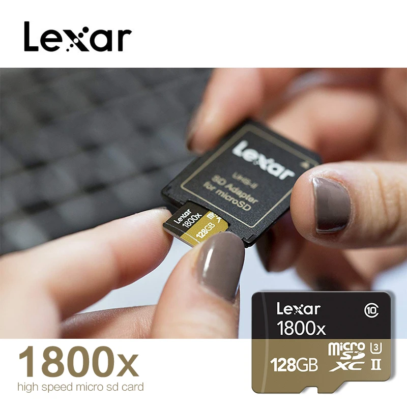 Lexar Профессиональный 1800x microSDXC UHS-II Micro sd-карты объемом 64 Гб оперативной памяти, 32 Гб встроенной памяти до 270 МБ/с. V90 U3 карту памяти SD класса 10 Флэш-Памяти TF карты