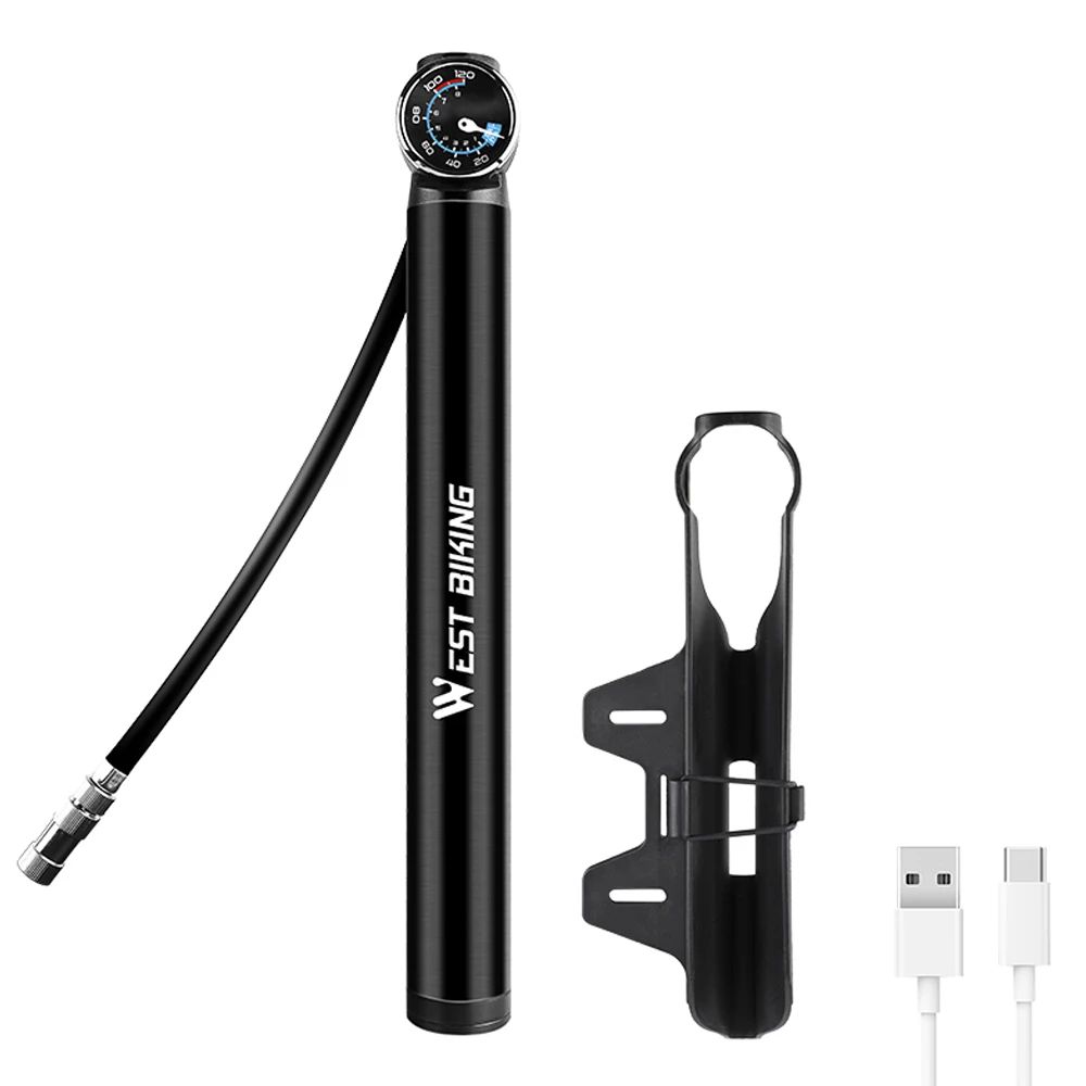 WEST BIKING Electric Bicycle USB Rechargeable Pump MTB Road Bike Tire