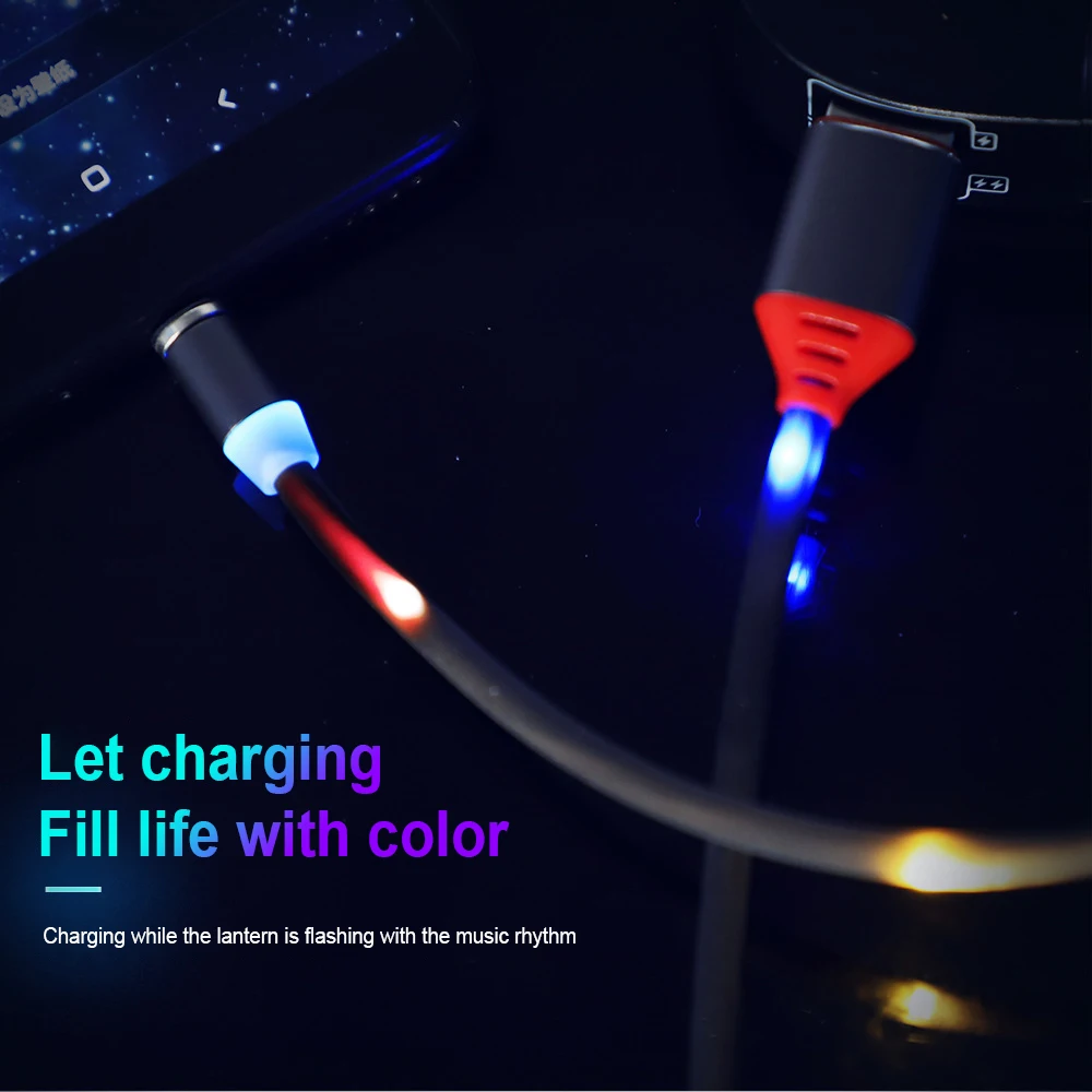 Магнитный Micro usb type C кабель для быстрой зарядки для iOS Android xiaomi samsung Голосовое управление умный кабель отключения питания