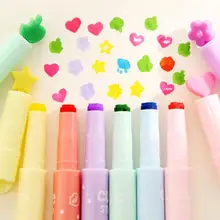 1 шт. милые разноцветные конфеты кавай выделители ручка Креативные DIY штампы маркер ручка школьные принадлежности офисные канцелярские принадлежности