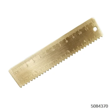 

Brass Wave Straight Ruler Bookmark Cartography Painting Measuring Stationery