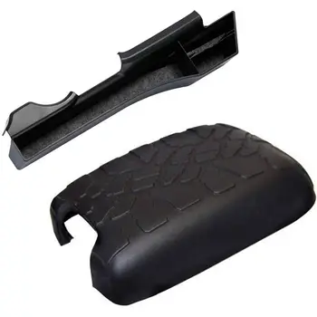 

1pcs Center Console Armrest Cover & 1pcs Gear Shift Console Pocket Organizer Space Filler Storage Box Tray for Jeep