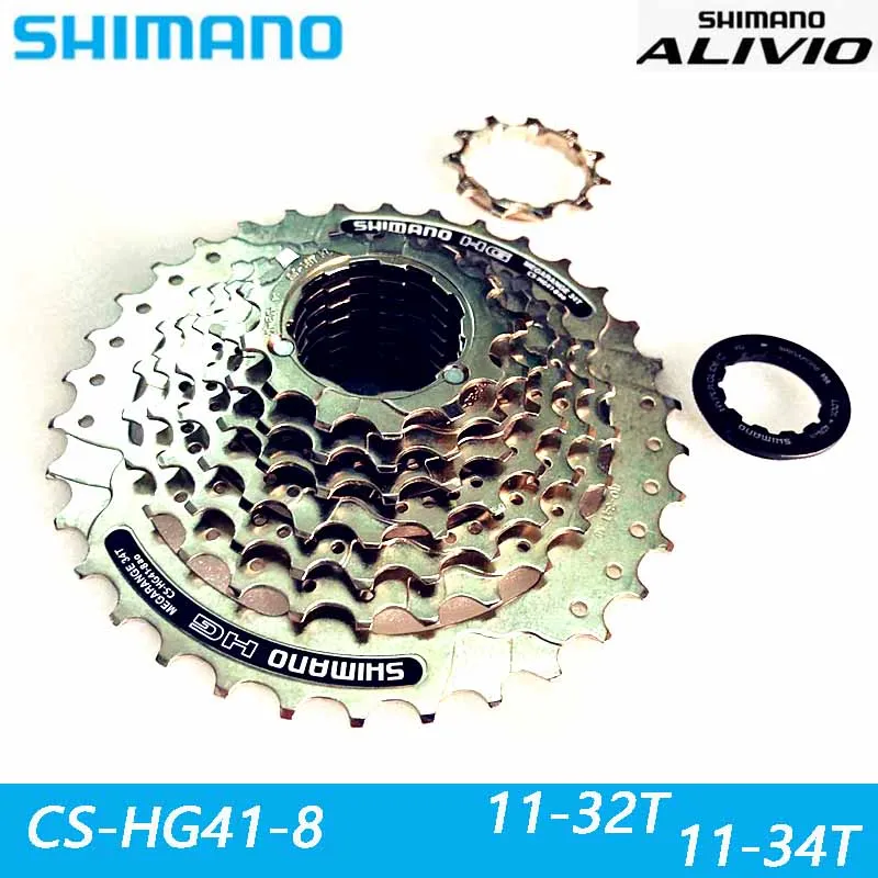 34T MTB горный велосипед 8 S кассета свободного хода 8 скоростей маховик SHIMANO ALIVIO CS-HG41-8 11-32T Запчасти для велосипедов 8 s/24 s маховик - Цвет: 34T