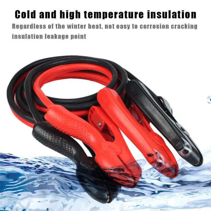 

10ft 2000A Battery Booster Jump Starter Cables Crocodile Clip 12V Copper Practical and Durable Car Truck Battery Charging Cables