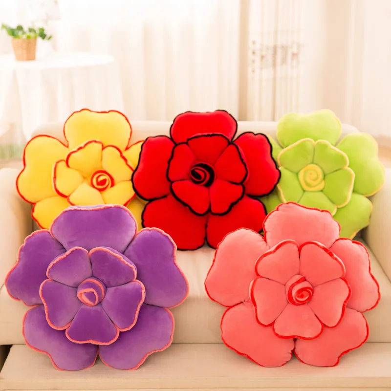 

55cm Soft Stuffed Flower Rose Cushion Plush Throw Pillow Bolsters Gifts