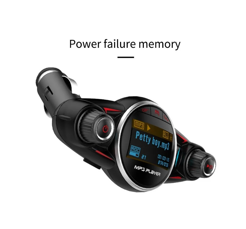 HEVXM Bluetooth Handsfree автомобильный комплект BT08 MP3 плеер fm-передатчик Aux модулятор двойной USB