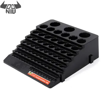 

DANIU Black 70x220x200mm Plastic Milling Cutter Storage Box Tap Reamer Turning Tool Holder Drill Bits Storage CNC Lathe Tool