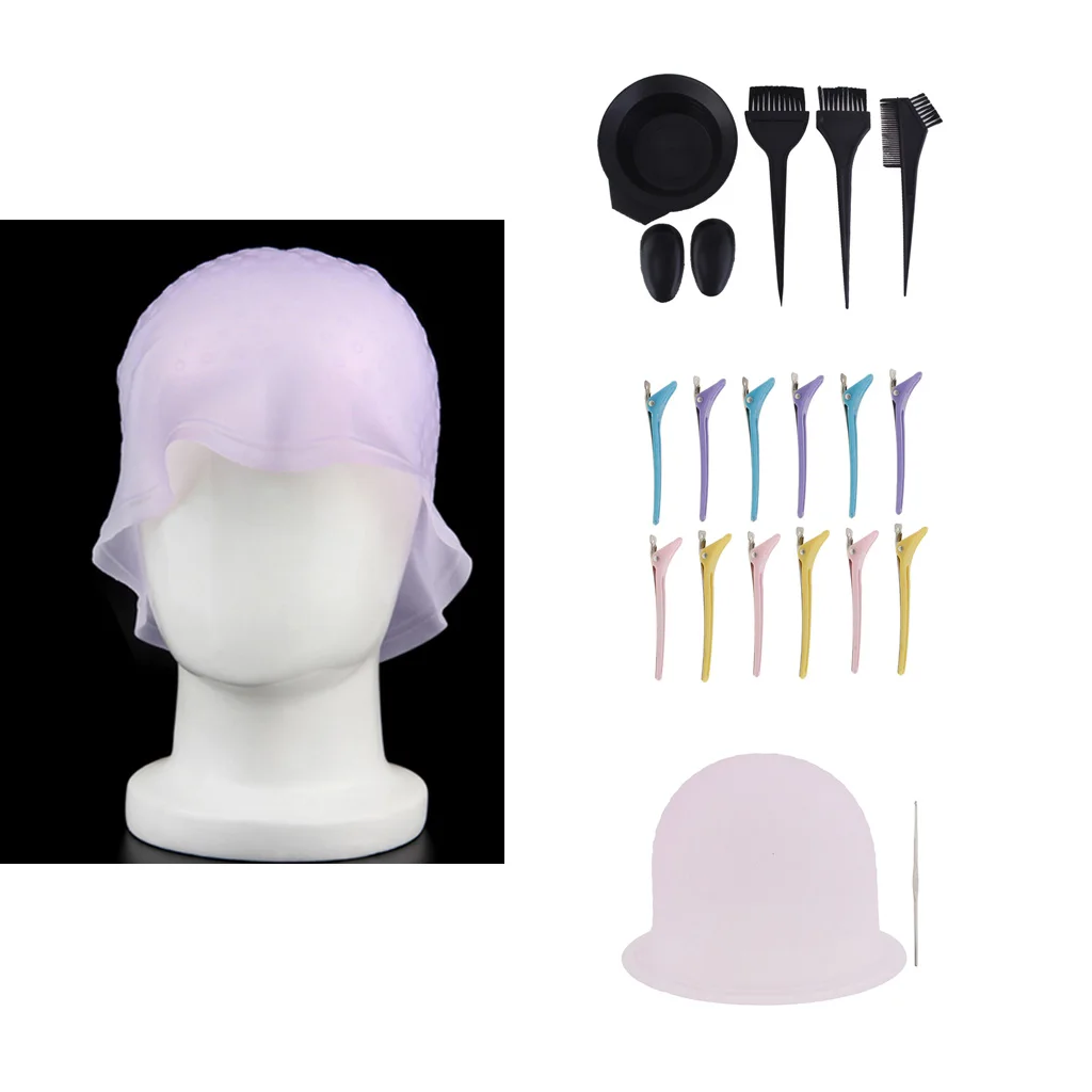 Coloring Brush Comb Mixing Bowl Cap Ear Cover Alligator Clips Clamps Tools
