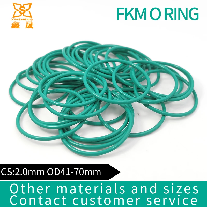 Green FKM O rings Seals CS2.0mm OD41/42/43/44/45/48/50/52/55/60/62/63/65/7mm ORing Seal Gasket Fuel Washer | Обустройство дома