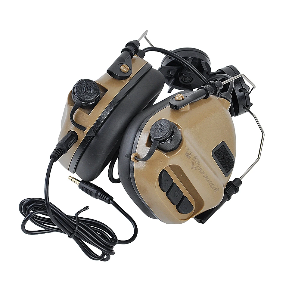 EARMOR M31H MOD3 тактическая гарнитура шумоподавление Защита слуха наушники Softair авиационная гарнитура для скоростные шлемы адаптер