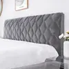 All-inclusive Super Soft Smooth Quilted Head Cover Thicken Velvet Headboard Cover Solid Color Bed Back Dust Protector Cover ► Photo 1/6