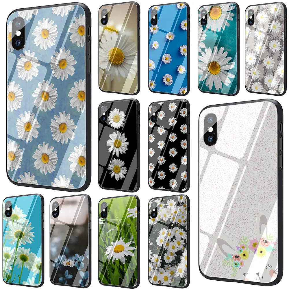 Daisy закаленное стекло чехол для телефона iPhone SE 2020 5 5S 6 6S Plus 7 8 X XS XR 11 Pro Max|Бамперы| |