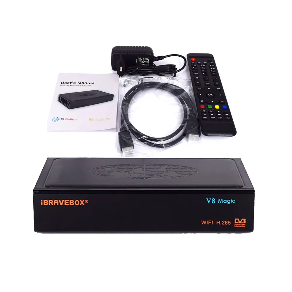 IBRAVEBOX V8 Magic DVB S2 спутниковый ресивер Встроенный wifi Поддержка IP tv Stalker box Clines Испания MPEG4 H.265 Youtube ТВ Декодер