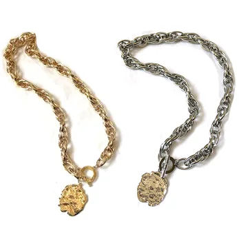 

Fashion Classic Thick Chain Twist Necklace Alloy Pendant Necklace for Women/Girls Party Jewelry Gifts