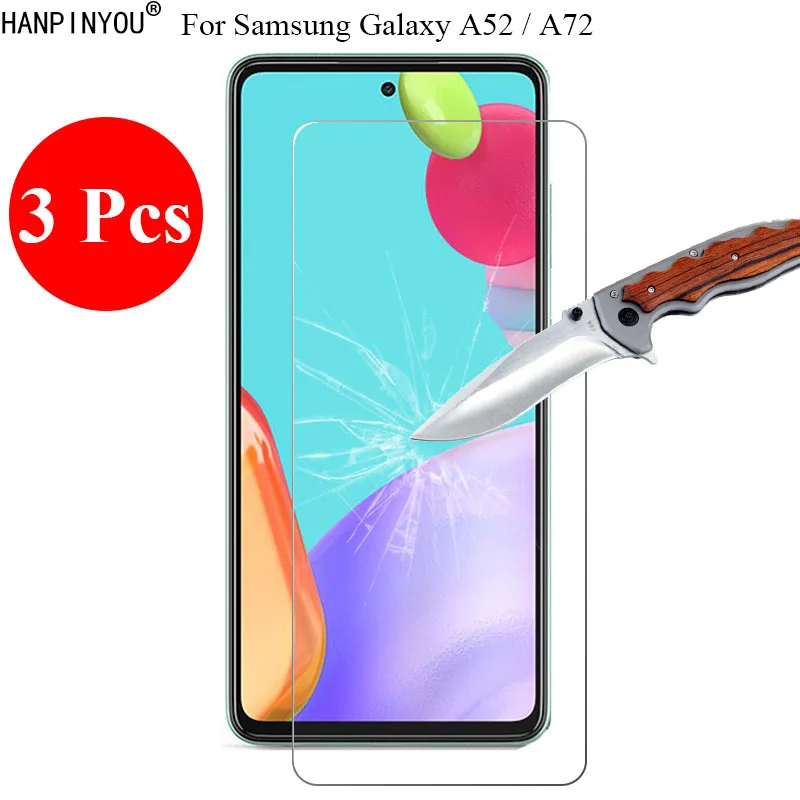 Новое закаленное стекло 3 шт./лот 9H 2.5D Защита экрана для Samsung Galaxy A52/A72 защитная