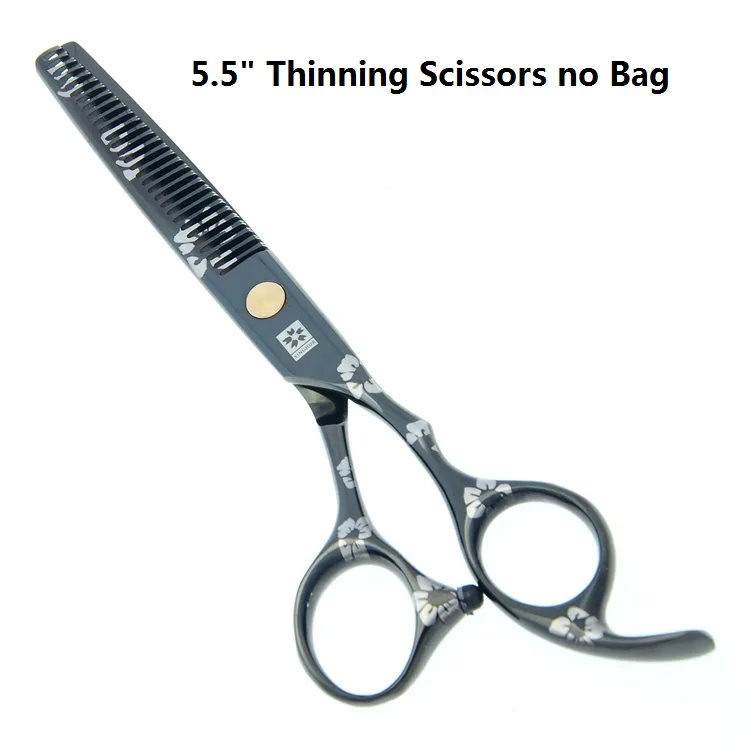 LZS0098 55 no bag 6," 5,5" Голубая Сакура Профессиональные Парикмахерские ножницы японский 440C салон волос прореживающие Ножницы Парикмахерская Tesoura LZS0096 - Цвет: LZS0098 55 no bag