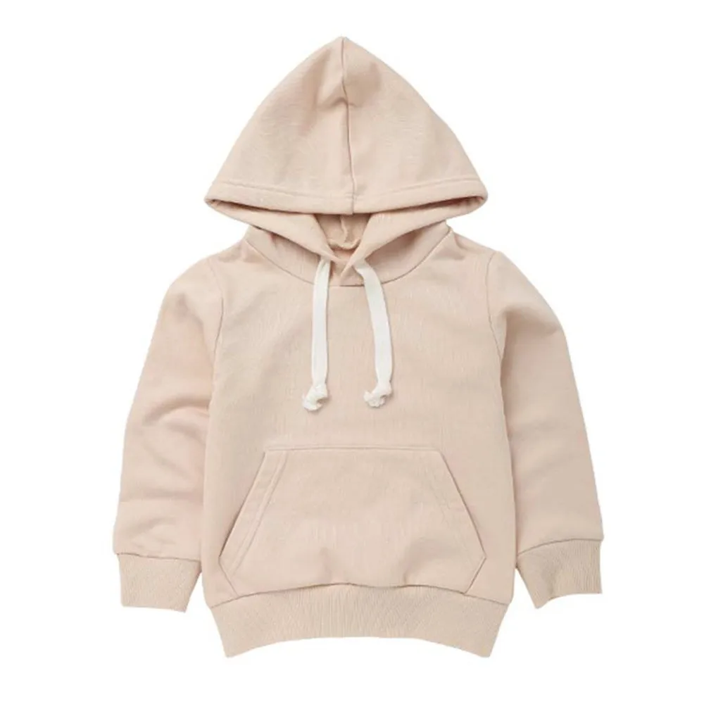 Winter Hoodies Sweatshirts Kids Winter Autumn Coat Long Sleeve Solid Pocket Pullover Hooded Outfits Tops Clothes Y94 - Цвет: 1008834BG