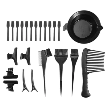 

23Pcs/Set Hair Dyeing Tool Kit Hair Color Mixing Bowl Hair Dyeing Comb Brushes Clips Spatulas Hair Coloring Tools