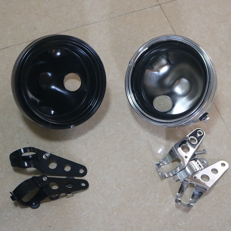 

7inch Universal Motorcycle Round LED Headlight Head Lamp Housing Bucket Mounting Bracket