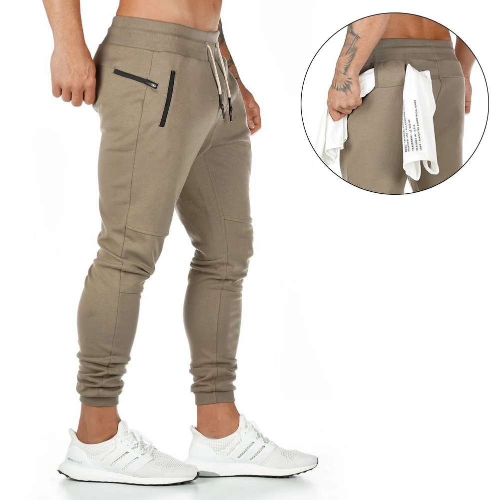 CK194 Khaki Мужские повседневные спортивные штаны, одноцветные уличные спортивные брюки, мужские спортивные штаны для бега, фитнеса, брендовые многофункциональные дышащие мужские спортивные штаны - Цвет: CK194 Khaki