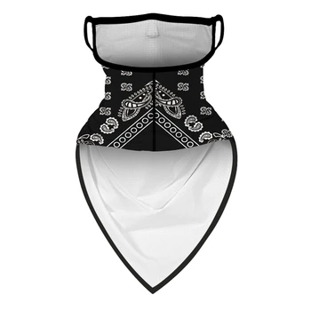 

Riding Hood Digital Printed Summer Sports Face Mask Sunscreen Breathable Face Hanging Ear Triangle Headscarf Outdoor