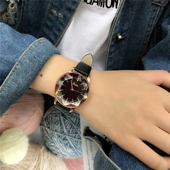 

simple fashion battery quartz watch for women lady round dial wristwatches relogio gift
