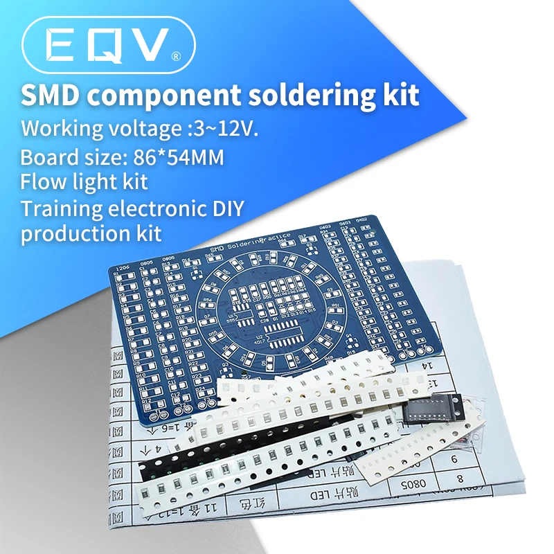 Tabla De Práctica De Soldadura Led Giratoria Smd Ne555, Kit | Cuotas