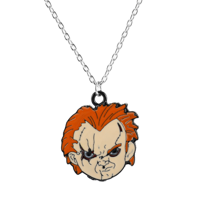 Movie Seed Of Chucky Necklace Cosplay Figure Head Pendant Necklace цепочка Men Halloween Gift Dans Souvenirs