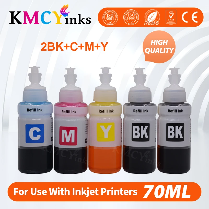 Inchiostro Kmcyink 544 Per Epson L3150 L3110 104 502 512 504 Inchiostro Stampante Ecotank Et2700 Et2750 Et3700 Et2711 Inchiostro Colorante Per Ricaric