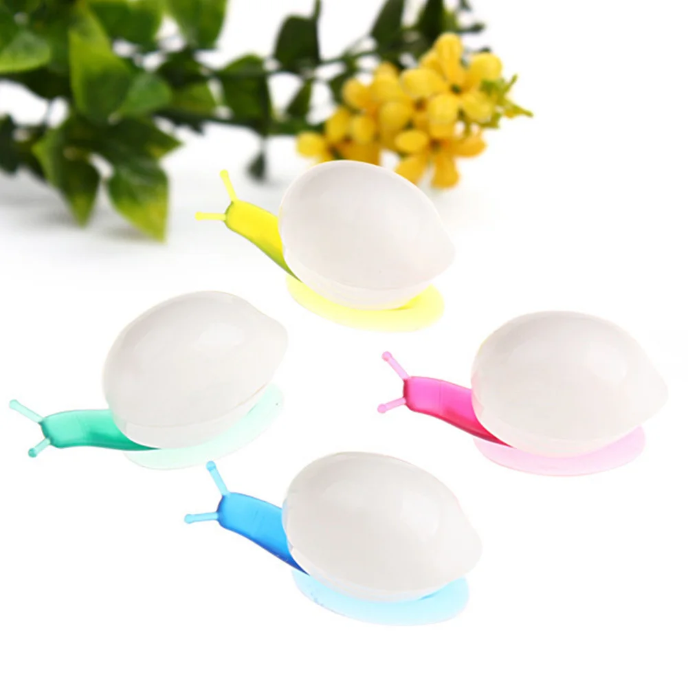 Suction Cup Toothbrush Holder Storage Hygienic Home Snail Shaped Bathroom Accessories Sets Cute Portable Dustproof Random Color