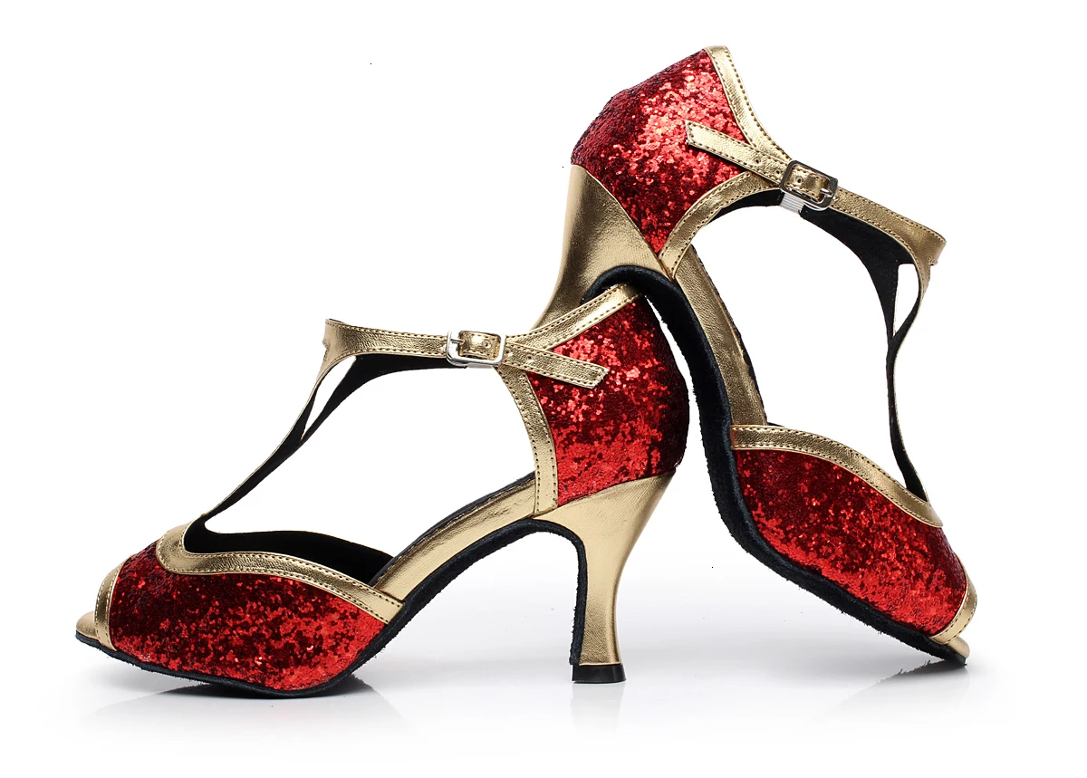 Goettin Salsa; Обувь для бальных танцев; обувь для латинских танцев; женские брендовые танцевальные туфли в полоску на каблуке 7,5 см; Sandales Femme