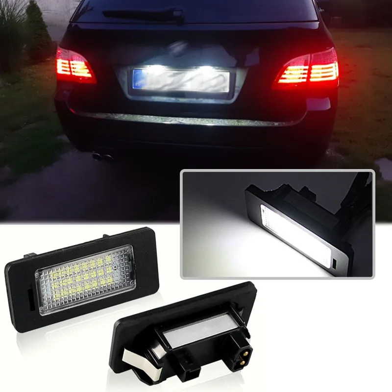 2PCSForBMWE39E60LicensePlateLight6000kWhiteNoErrorLed