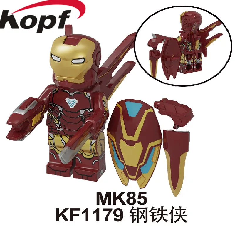 KF1175 20 штук супер герои коллекция Железный человек Searies цифры M39 M85 M50 модель Spider-Ham, строительные блоки для детей подарок игрушки - Color: KF1179  20pcs No Box