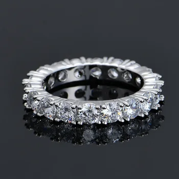 

Fashion 4MM Tennis Ring Men Jewelry Hip Hop Ring Iced Out Crystal Copper + AAA Zircon Hot Sale Jewelry For Women Men Gifts