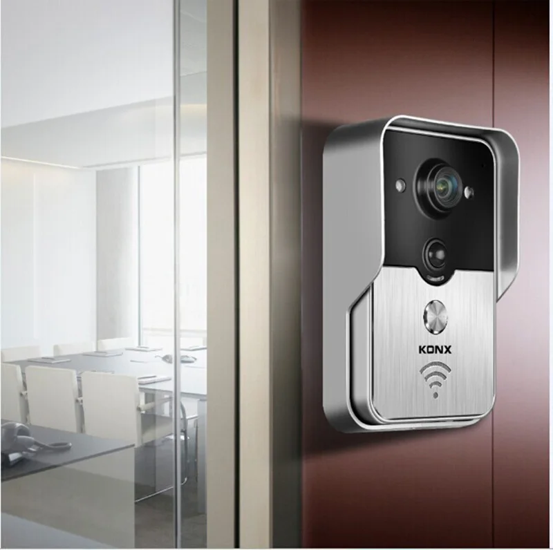WiFi смарт дверной звонок глазок Камера PIR ИК Ночное Видение сигнализация