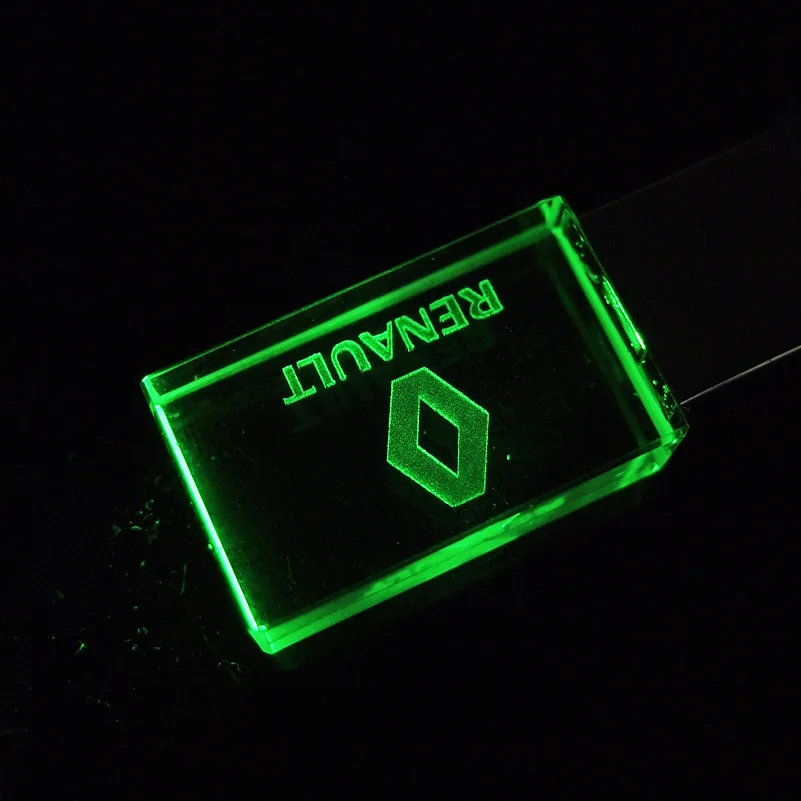 3D логотип кристалл USB флэш-накопитель 4 Гб 128 ГБ 32 64 Renault автомобильный с